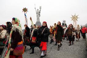 Carollers in Kyiv